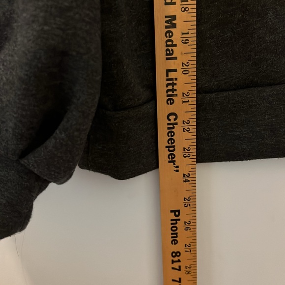 MSCH COPENHAGEN SMALL Sweatshirt Baggy Oversized Dk Gray White Colorblock - Picture 8 of 8